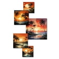 thumbnail image 3 of Designart "Tranquil Tangerine Twilight In The Tropics" Palms & Palm Trees Wall Art Set Of 5 - Orange Traditional For Bedroom Wall Art Set, 3 of 6