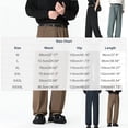 thumbnail image 4 of Men's Casual Dress Trousers, Chinos, Straight Leg Pants with Zipper Fly & Button Closure, Lightweight Breathable Summer Office Business Daily | AKLJWH,Black L, 4 of 7