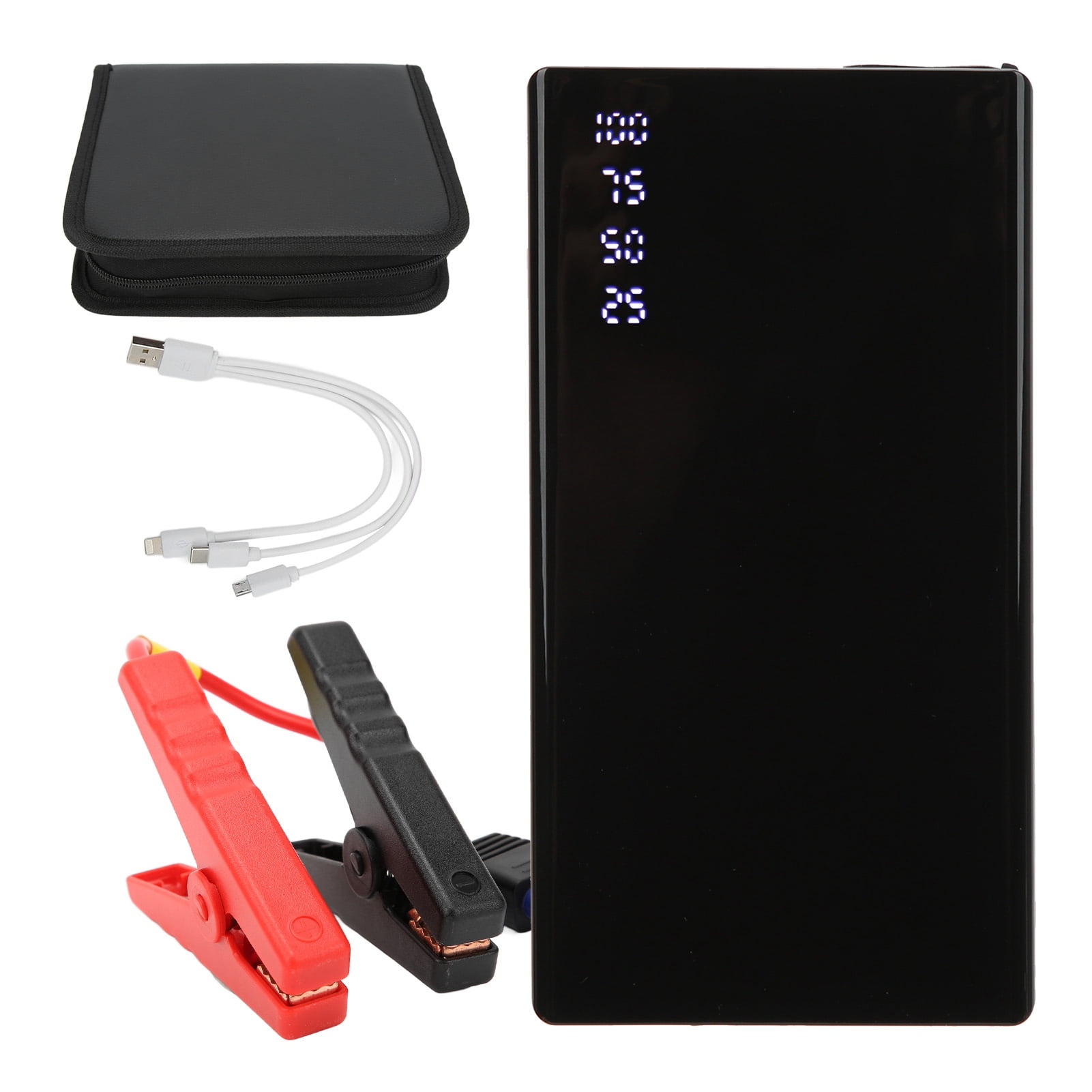 20000mAh Jump Starter 600A Peak Emergency Power Bank USB Port with LED Light for 12V Cars Motorcycles ATVs SUVs