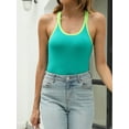 thumbnail image 5 of Charmo Women's Scoop Neck Ribbed Tank Tops Slim Straps Cropped Tops Built in Bra, 5 of 5
