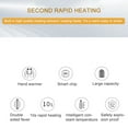 thumbnail image 4 of 1 Pcs 1200mAh USB Rechargeable Electric Hand Warmer, Winter Single-Side Heating 5V Long-Life Pocket Power Bank 2 In 1, For Camping, Hiking, Hunting, Warm Tech Gifts, 4 of 8