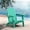 Aqua, variant on Folding Adirondack Chair, All-Weather HDPE Plastic Patio Fire Pit Chair, Gray
