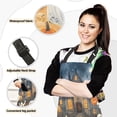 thumbnail image 2 of Cartoon Ghosts and Pumpkin Lights Oven Mitts and Pot Holders with Chef Apron Set 5 Pcs Kitchen Cooking Set, 2 of 6