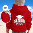 thumbnail image 2 of PMVFHDE Chandails en Molleton pour Enfants, Chandail à Capuchon à Manches Longues pour Filles, Sweat à Capuche Graphique, Pulls Mignons pour Filles, Rouge, 130, 2 of 4