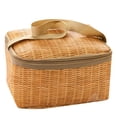 thumbnail image 1 of Lunch Bag Splash-proof Woven Rattan Insulated Lunch Box Bag Picnic Cooler Bag, 1 of 8