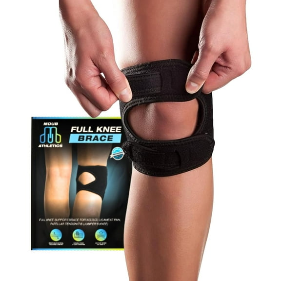 Crosstrap Full Stabilizing Patella Brace by MDUB Medical (Small) | Prevent Patellar Tendonitis (Jumper’s Knee) Full knee Support Brace ACL / LCL Ligament Pain