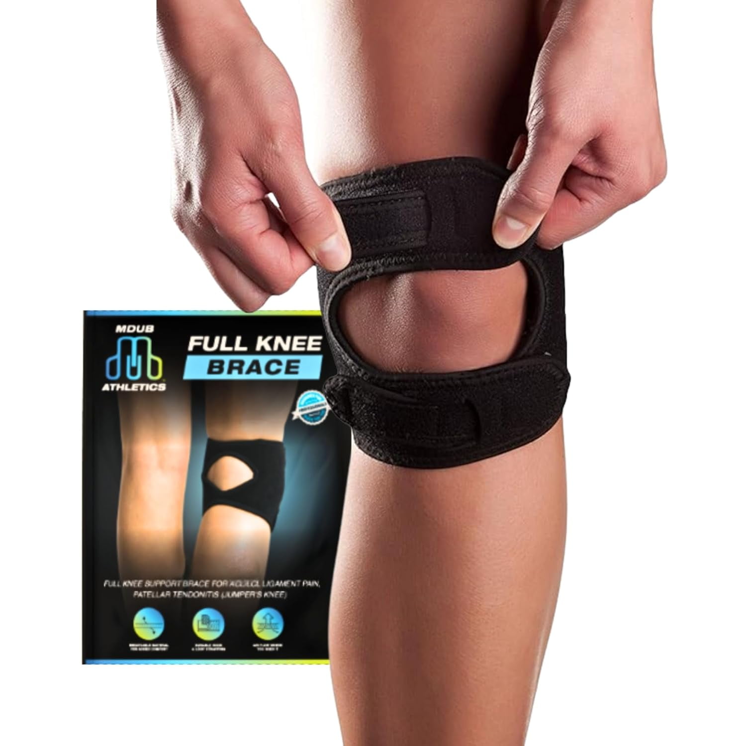 MDUB Patella Knee Brace Support, Post-Surgery Tendon Stabilization & Compression