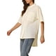 thumbnail image 1 of Camisa Shacket Tunic Casual de Verano INSPIRE CHIC para Mujeres, Camiseta de Manga Corta de Tejido Waffle, Botones, Color Beige, 1 of 1