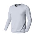 thumbnail image 2 of LEKWK Mens T Shirt Soft Basic Long Sleeve Crewneck Lightweight Shirts Stretch Regular Fit Casual Daily Layering Tee Workout Travel Fall Spring Tops Gray XXL, 2 of 7