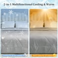 thumbnail image 5 of VK·LIVING Cooling Comforter Queen Size, Reversible All Season Cooling Comforter, Breathable Soft Lightweight Comforter for Hot Sleepers, Grey, 5 of 8