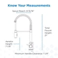 thumbnail image 6 of Gerber D451388 The Foodie 1.75 GPM Single Hole Pre-Rinse Pull Down Kitchen Faucet - Bronze, 6 of 7