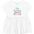 thumbnail image 3 of Inktastic My Grandaddy Loves Me Girls Baby Dress, 3 of 5