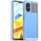 thumbnail image 1 of Funda de fibra de carbono para Poco M5 4g + 2 tabletas, vidrio templado HD, carcasa trasera protectora de TPU, protector de pantalla antiarañazos para Poco M5 4g (, 1 of 4