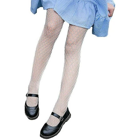 

Fanvereka Baby Girl Fishnet Net Tights Black White Hollow Out Stockings Pantyhose with Different Mesh Widths
