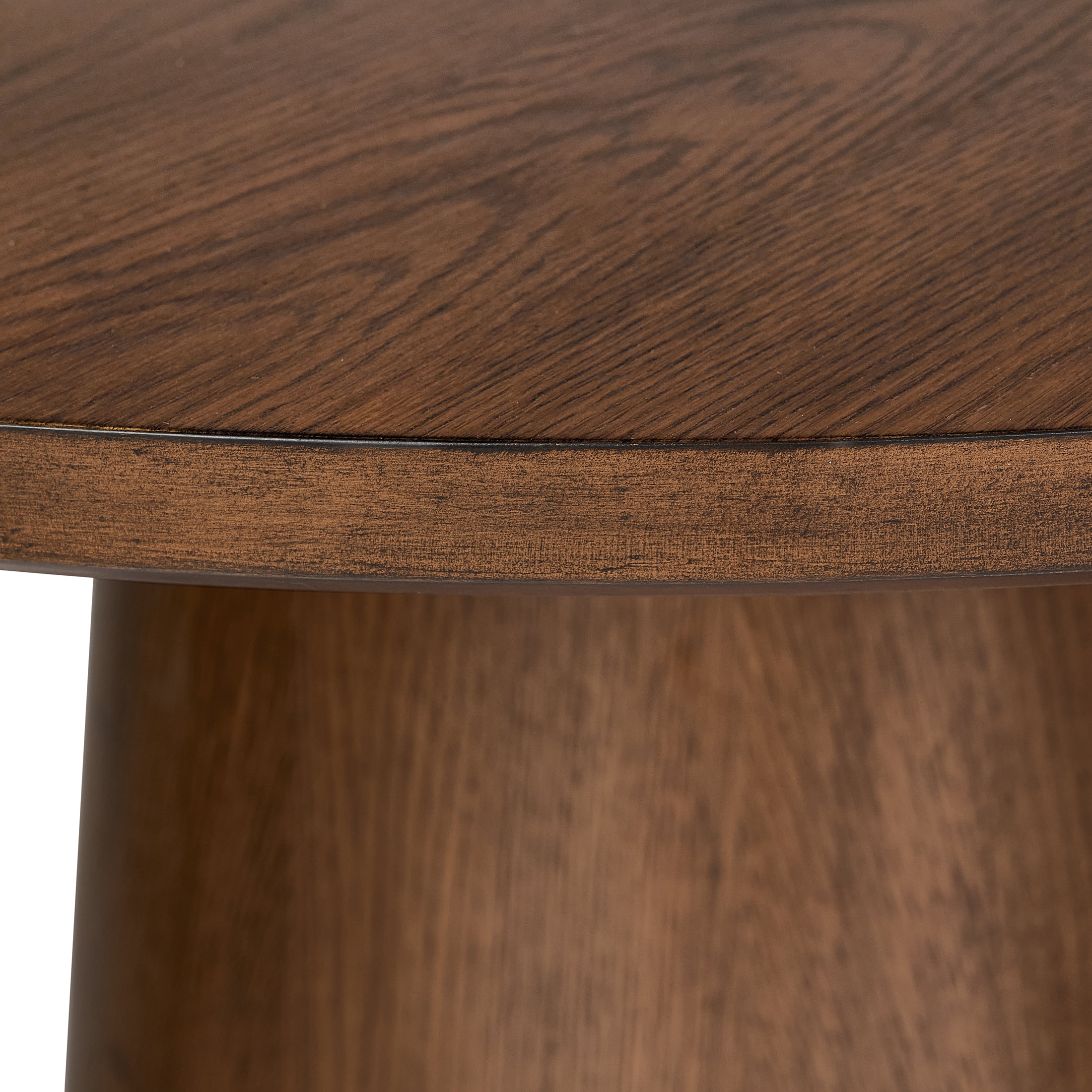 Better Homes & Gardens Ashby Dining Table with Walnut Finish and Pedestal Base