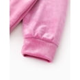thumbnail image 6 of Barbie Girls Outfit Set Logo Applique Graphic Hoodie Flare Pants Velour 2 Piece Kids Clothes 2T-9Y, 6 of 10