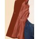 thumbnail image 5 of Abrigo largo con cinturón de manga larga y cuello alto para mujer Inspire Chic en rojo y marrón, 5 of 6