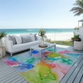 thumbnail image 6 of Addison Rugs Chantille Indoor/Outdoor Transitional Watercolors Blue Washable Rectangle Rug, 10' x 14', 6 of 6