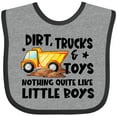 thumbnail image 3 of Inktastic Dirt Trucks and Toys Nothing Quite Like Little Boys Boys Baby Bib, 3 of 4