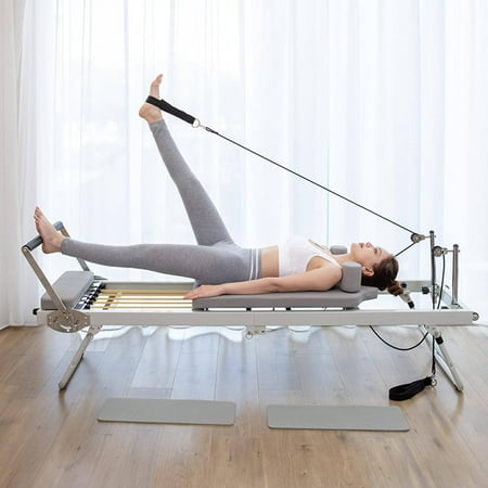 Pilates Reformer for 440 LBS Capacity, Foldable Pilates Reformer Machine Home Gym Equipment with 3 Resistance Cords, Pilates Machine for Home Gym Workouts, Ideal for Beginners