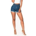 thumbnail image 3 of nsendm Denim Shorts Women High Waisted Plus Size Women High Rise Distressed Stretchy Jean Shorts Ripped Hole Denim Short Jeans Blue 3XL, 3 of 5