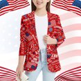 thumbnail image 2 of Kids Boys Girls' Independence Day Printed Personality Suit Jacket, 2 of 4