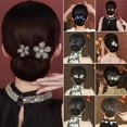 thumbnail image 5 of Fashion Elegant Alloy Flexible Non-slip Hair Styling Tool Hair Bun Roller Flower Hair Clip Lazy Hair Curler Twist Hairstyle Bun 8, 5 of 8