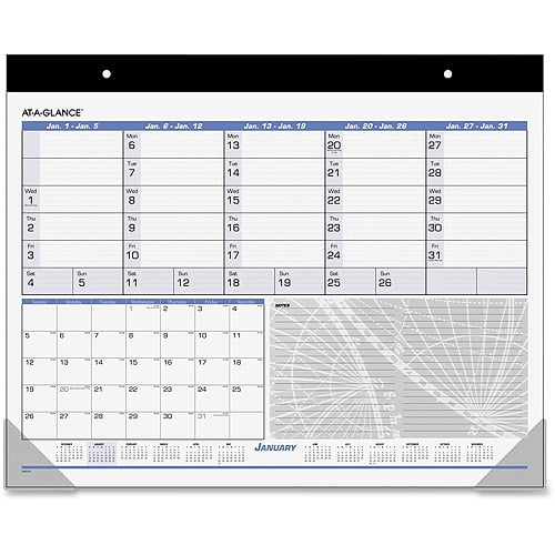 AtAGlance Recycled Weekly/Monthly Desk Pad Calendar