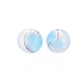 thumbnail image 2 of Transparent Handmade Blown Glass Globe Beads Round Light Sky Blue 10.5~12.5mm Hole: 1~2mm, 2 of 2