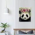 thumbnail image 4 of Nawypu  Cute Panda Canvas Wall Art Wild Animal Posters Funny Panda with Garland Wall Décor Rustic Home Artwork for Nursery Room Bedroom Bathroom Kitchen Decoration, 4 of 5