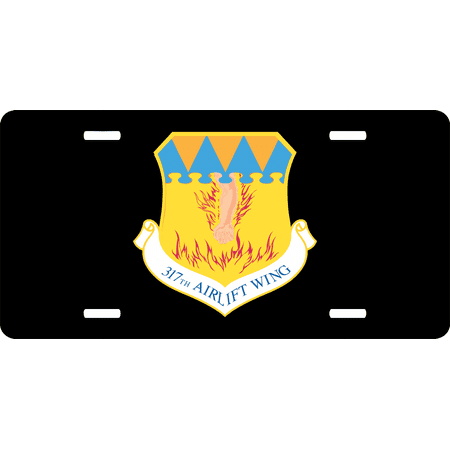 U.S. Air Force 317th Airlift Wing License Plate