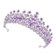 thumbnail image 2 of Corona de boda para mujer, aleación de Zinc, exquisitos diamantes de imitación, corona de novia, accesorios para el cabello para fiesta de disfraces de graduación, plateado y morado, 2 of 10