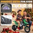 thumbnail image 6 of UBesGoo Electric Dirt Bike, 24V 250W Ride on Toys for Big Kids with Music & Bluetooth, 14 mph Twist-Grip Throttle & Hand-Operated Rear Brake, Green, 6 of 7