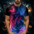 thumbnail image 2 of WOLIAUO Funny Mens Halloween Crewneck T-Shirt Lightweight Breathable Short Sleeve Mens Summer Shirts for Everyday, Shirts for Men Graphic Print Tops S OTHER, 2 of 7