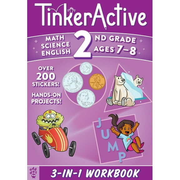 TinkerActive Workbooks: TinkerActive 2nd Grade 3-in-1 Workbook : Math, Science, English Language Arts (Paperback)