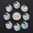 thumbnail image 4 of 500gs Transparent Acrylic Pendants AB color Leaf Pale Turquoise 19.5x17x4.5mm Hole: 1.4mm about 1720pcs/500g, 4 of 7