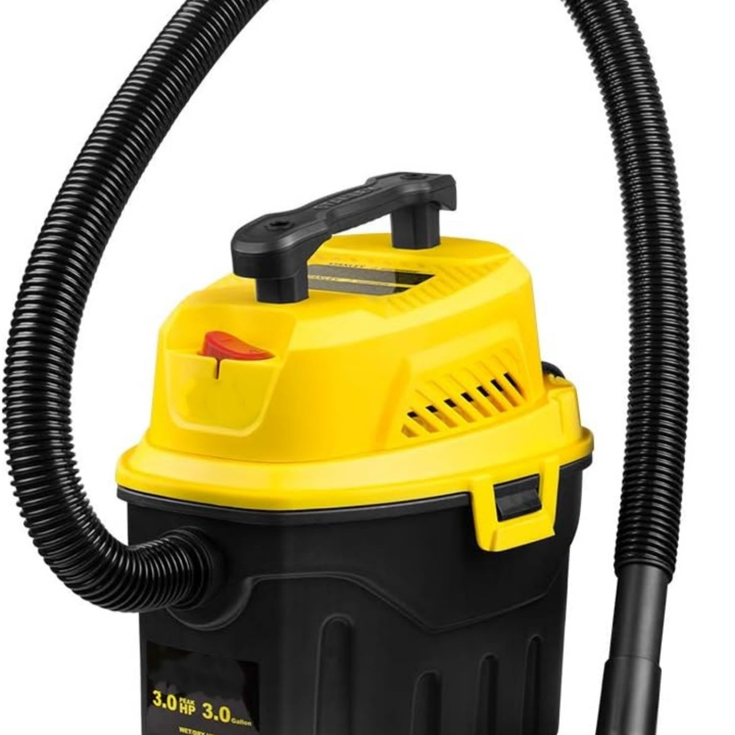 3 Gallon Wet Dry Vacuum, 3 Peak HP Poly 2 in 1 Shop Vac with Powerful Suction, Portable Shop Vacuum Car Vacuum W/ 3 Horsepower Motor for Auto Detailing, Tight Space Garage,Van,Vehicle