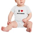 thumbnail image 2 of I Heart Macaroni Love Food Funny Baby Bodysuit, 2 of 5