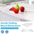 thumbnail image 6 of AOOOWER Acrylic Antislip Transparent Cutting Board with Lip For Kitchen Counter Countertop Protector Home Restaurant Kitchen, 6 of 10