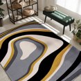 thumbnail image 2 of CAMILSON Crystal Yellow Area Rug 7'10" x 10' Geometric for Living Room, Bedroom, Dining Room Yellow / Cream Indoor Area Rugs, 2 of 10
