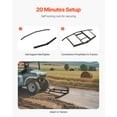 thumbnail image 3 of VEVOR Drag Harrow, 66" Width Tow Behind Drag Harrow, Q235 Steel Driveway Grader with Adjustable Bars & Pin Hitch, Support up to 50 lbs, Tractor Driveway Harrow for ATVs, UTVs, Garden Lawn Tractors, 3 of 9