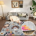 thumbnail image 3 of Dowellia Rugs for Bedroom,Floral Area Rug 4x6 Living Room Rug Non Slip Washable Bedroom Rug Soft Low Pile Flowers Floor Carpet for Living Dining Room,Blue, 3 of 6
