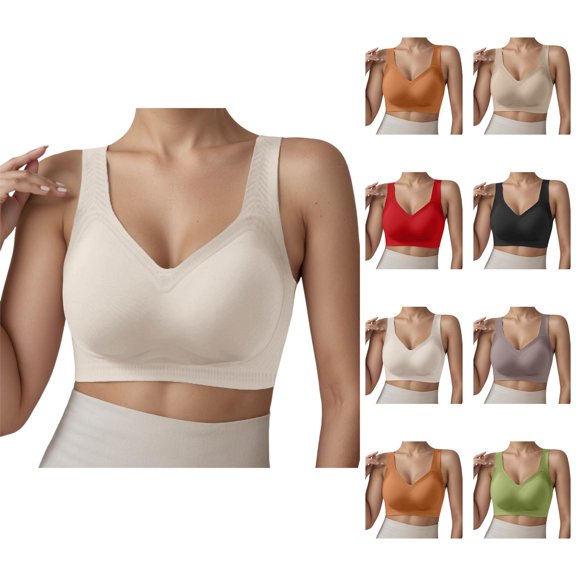 Seamless Bras for Women Full Coverage Wireless T Shirt Bra Seamless Support Hosiery for Everyday Wear