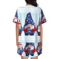 thumbnail image 3 of Lsque Cute Gnomes in USA1 Women's Short-Sleeved Pajama Set - 2 Piece Soft and Lightweight Sleepwear Set-Small, 3 of 9