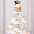 thumbnail image 6 of Balsa Circle 18" White 5 Tier Plastic Scallop Design Cupcake Holder Dessert Stand Wedding Party Decorations, 6 of 8