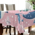 thumbnail image 3 of BZSMCE Square Tablecloth Caped Blue Whales Pattern Tableclothes, 3 of 9
