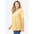 thumbnail image 3 of Woman Within Plus Size 7-Day Layer-Look Elbow-Sleeve Tee, 3 of 6