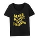 thumbnail image 5 of Camiseta para Mujer Yuyangstore Trajes Casuales Suave Moda Cuello Redondo Ropa Deportiva Simple verano M, 5 of 8
