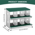 thumbnail image 3 of GloryStar Chicken Nesting Box with Large Vented Hole – Metal Egg Laying Boxes with Organized Compartments for Chickens That Support Everyday Egg Collection in the Coop and Provide a User-Friendly, 3 of 7