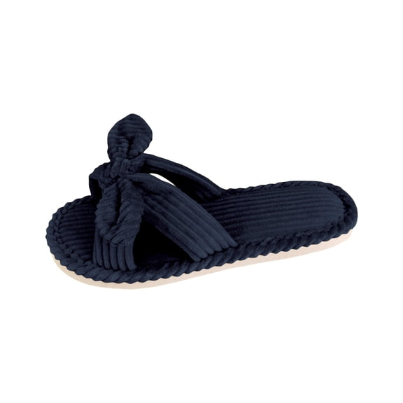 HAJWOH Orthopedic Casual Sandals for Women Arch Support Flat Wedge Sandals Wide Width Non Slip Slip on Walking Shoes Soft 2026 New Foam Shoes Navy 43